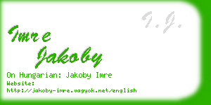 imre jakoby business card